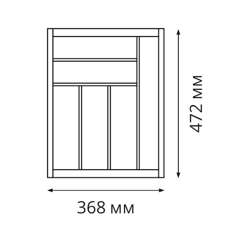 Лоток 450 Premiere (мод.1115) для столових приборів для Legrabox, 368x472мм, ясен, сірий оріон - Зображення 3